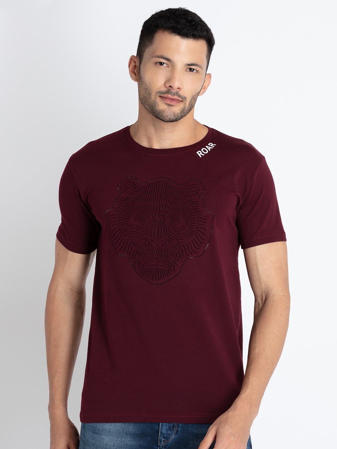 

Status Quo Typography Printed T-shirt, Maroon