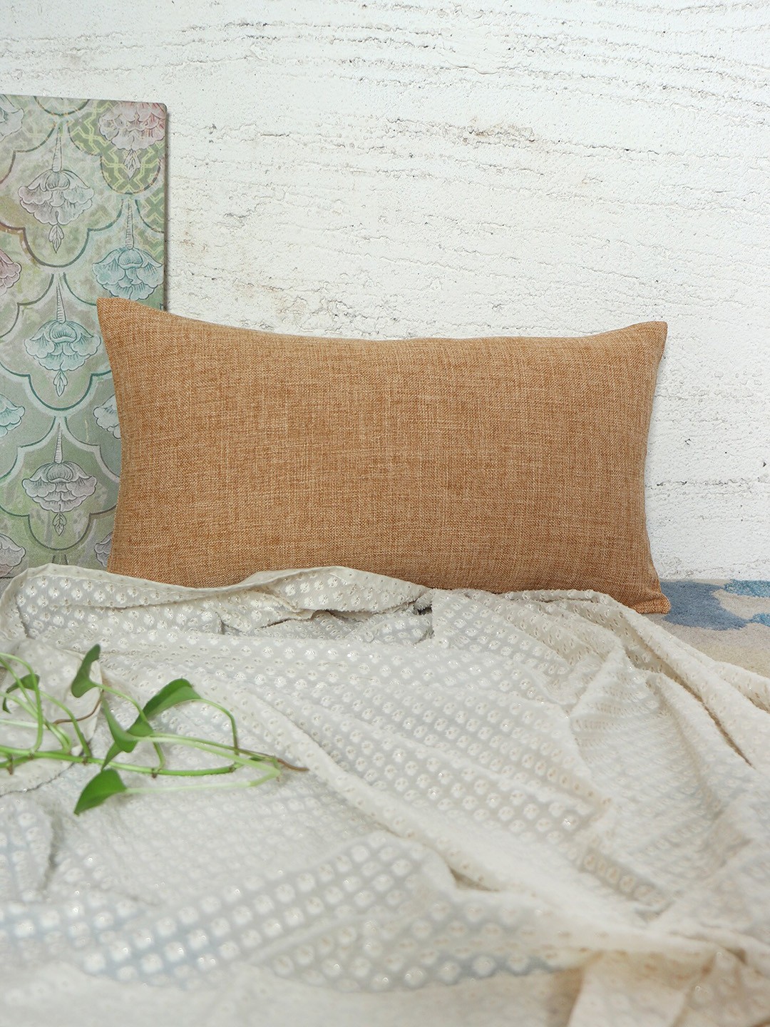 

ZEBA Yellow Textured Rectangle Cushion Cover