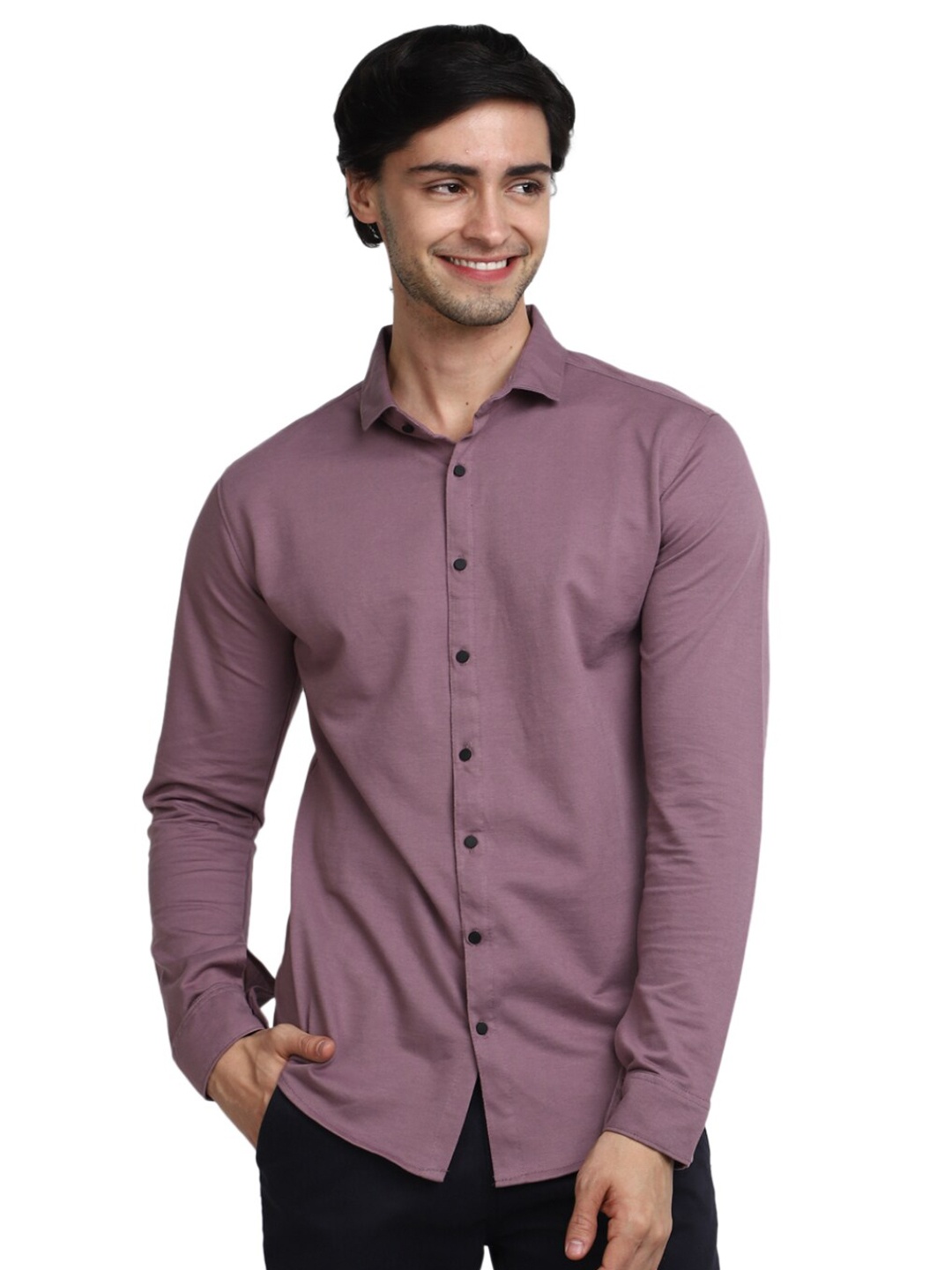 

V-Mart Polo Collar Slim Fit Cotton T-shirt, Mauve