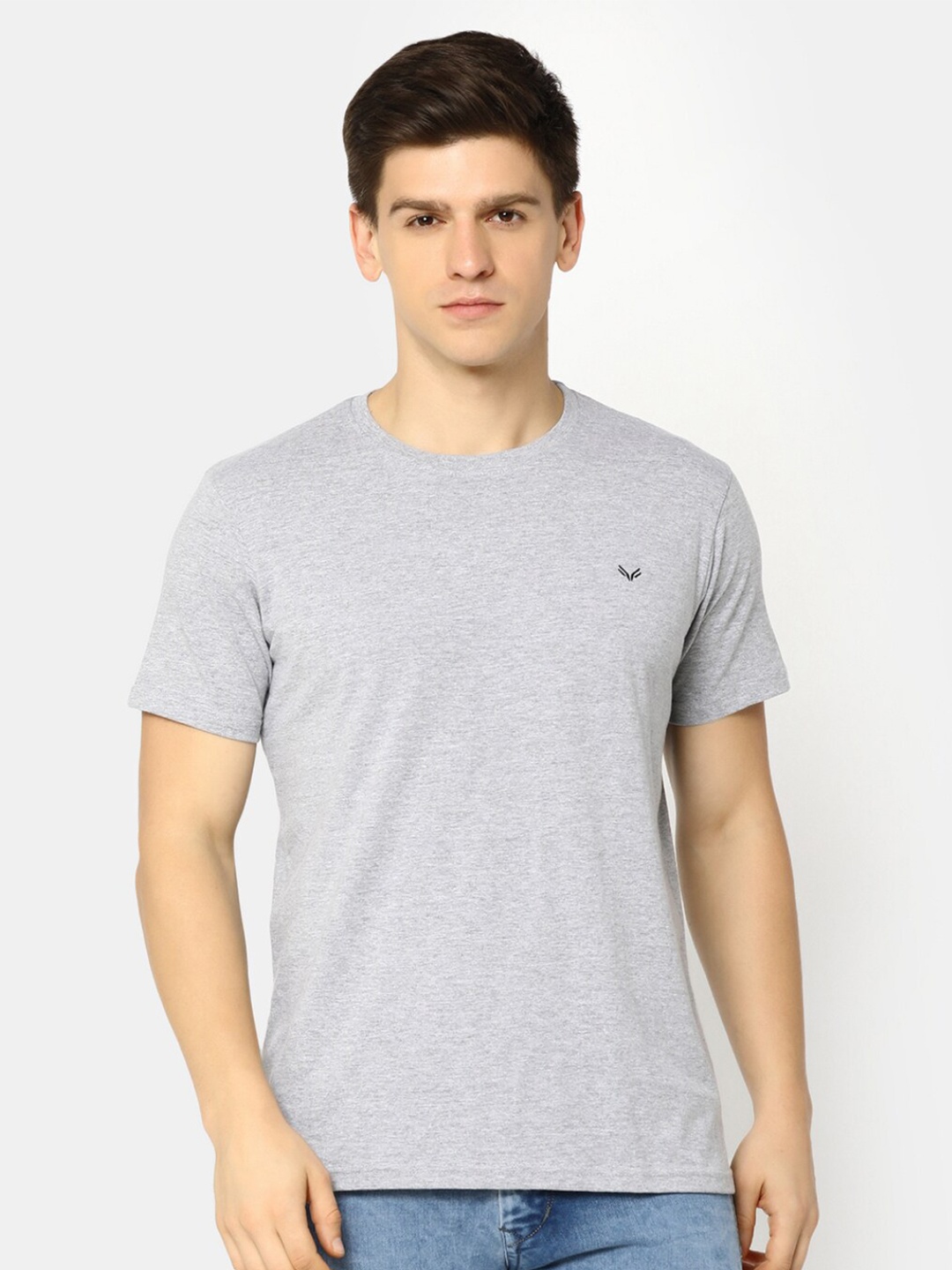

V-Mart Round Neck Slim Fit T-shirt, Grey