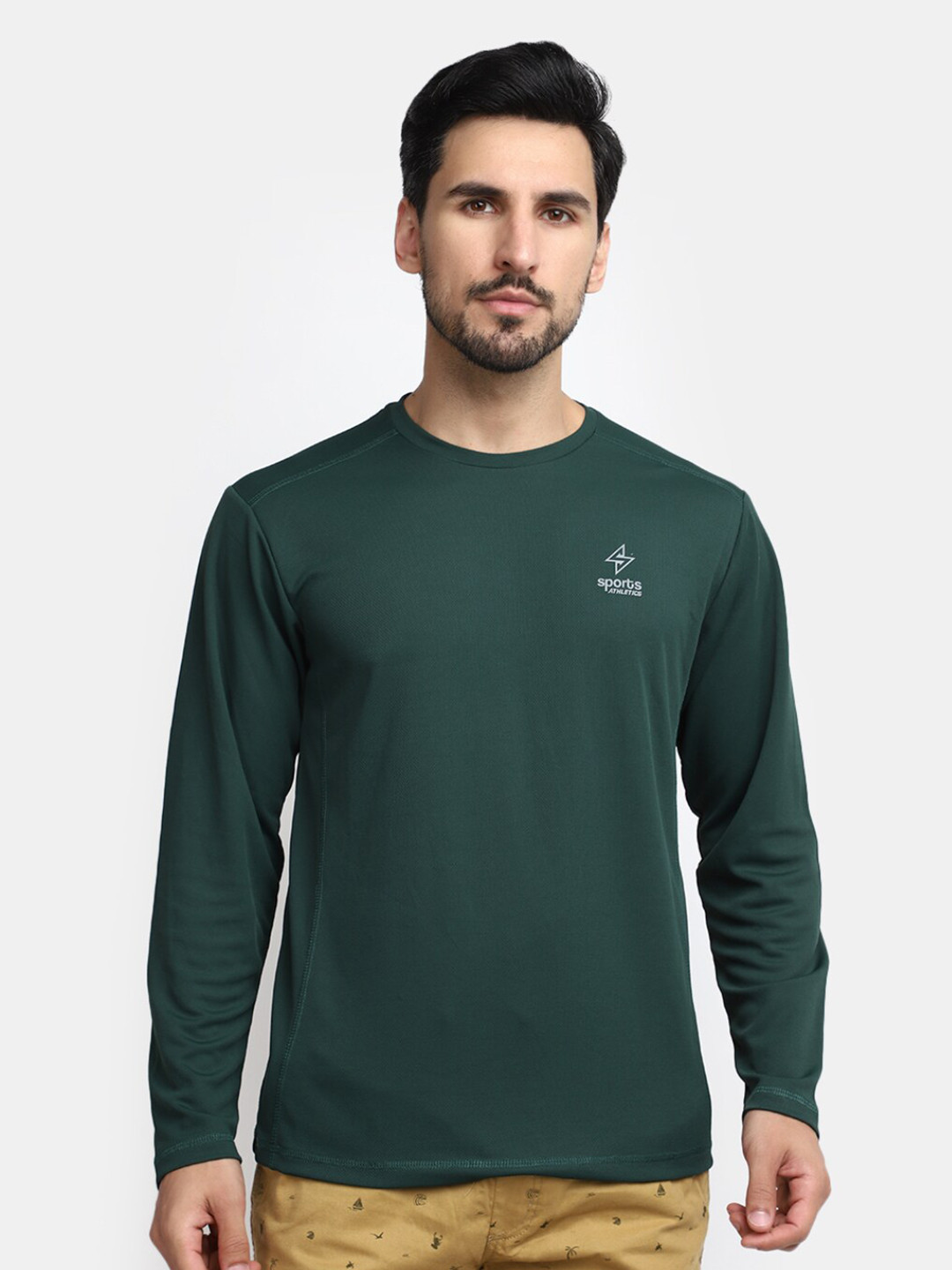 

V-Mart Round Neck Slim Fit T-shirt, Green