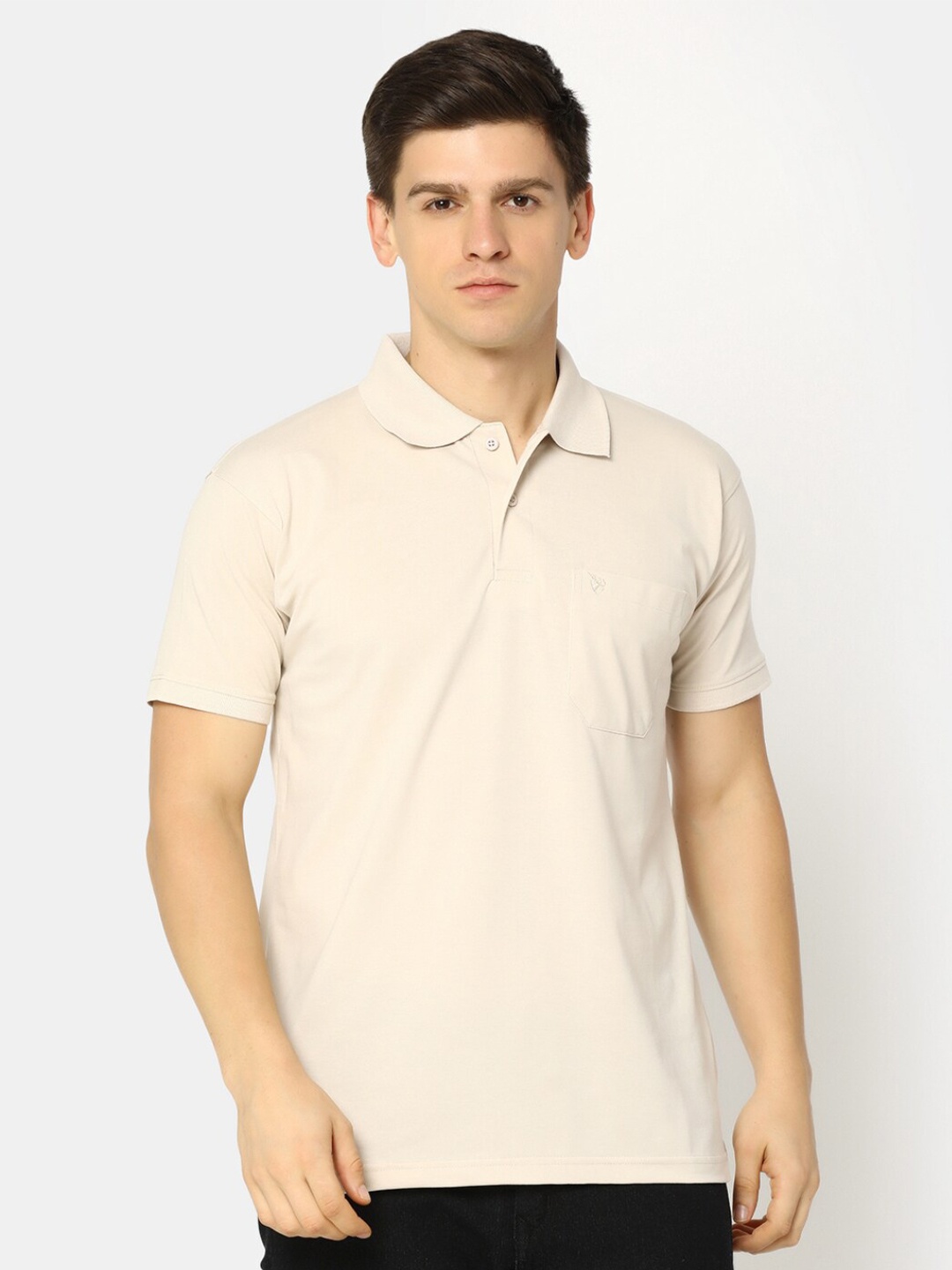 

V-Mart Polo Collar T-shirt, Beige
