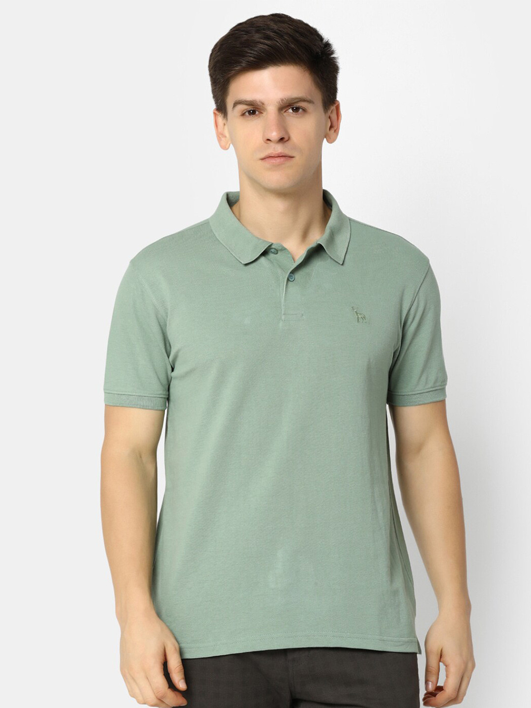 

V-Mart Polo Collar Cotton Casual T-shirt, Green