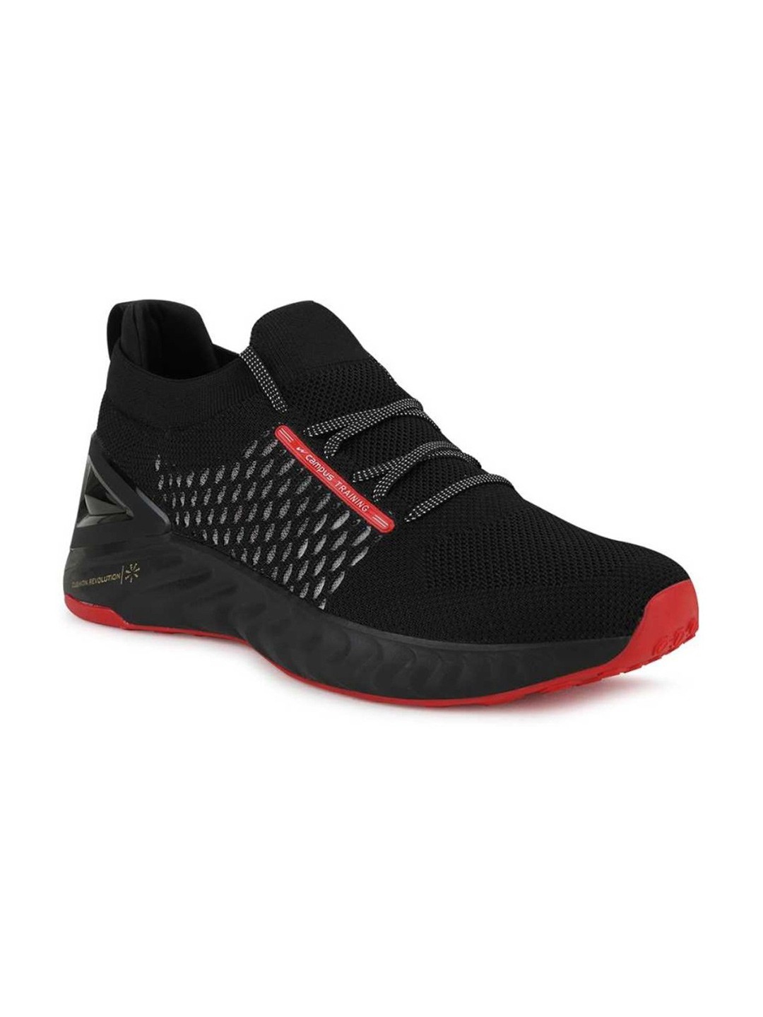 

Campus Men Mesh Running Shoes, Black