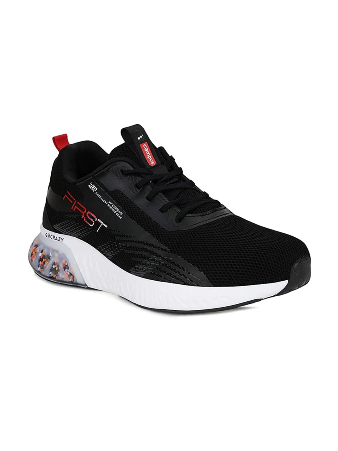 

Campus Men Mesh Running Shoes, Black