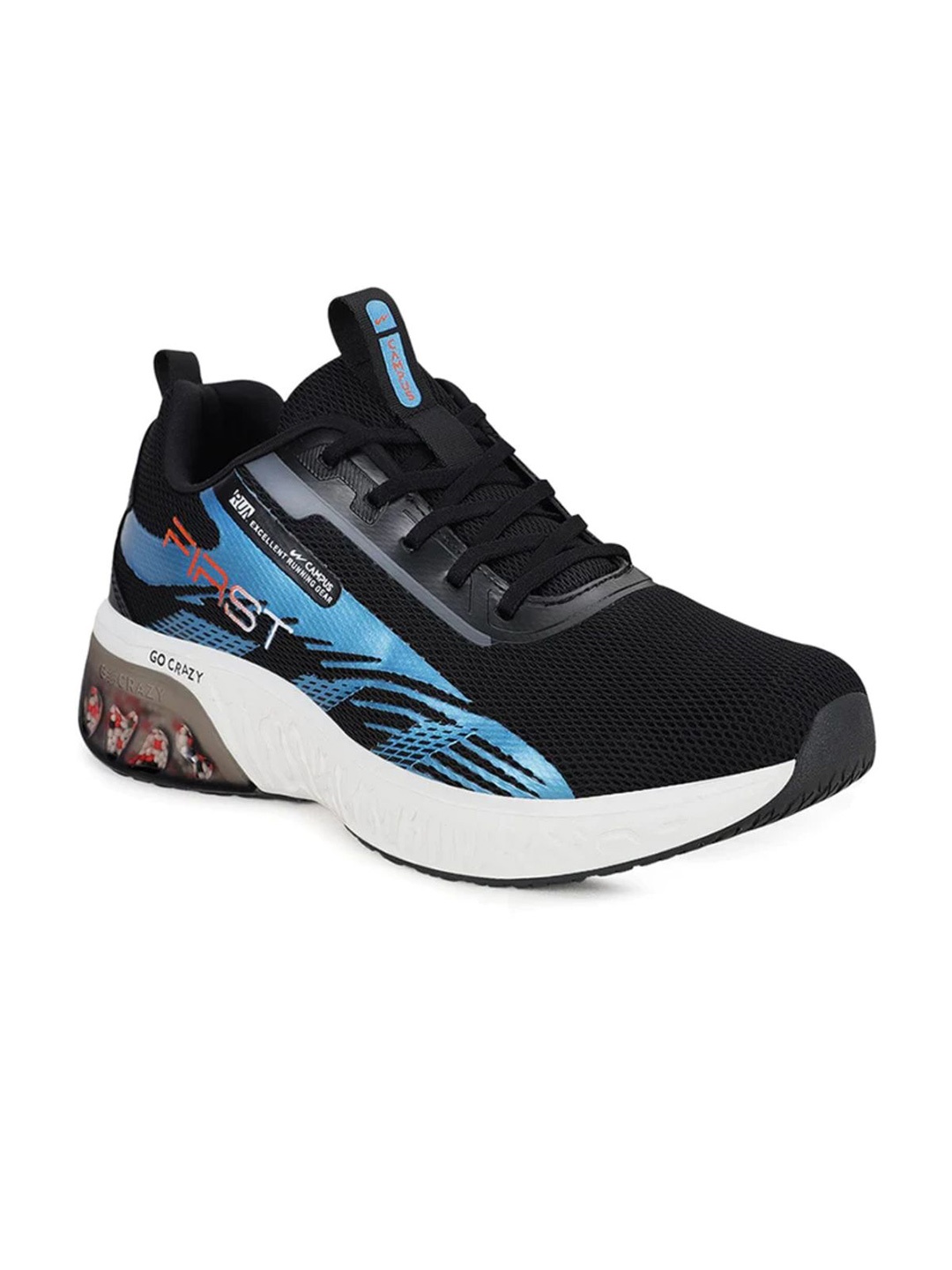 

Campus Men Lace-Up Running Shoes, Black