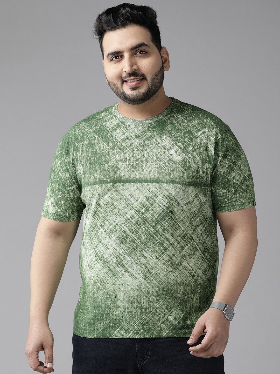 

Pepe Jeans Plus Size Dyed Pure Cotton Slim Fit T-shirt, Green
