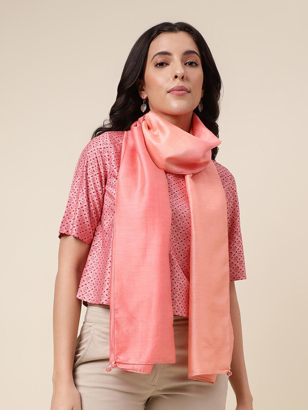 

Fabindia Modal Regular Stole, Pink