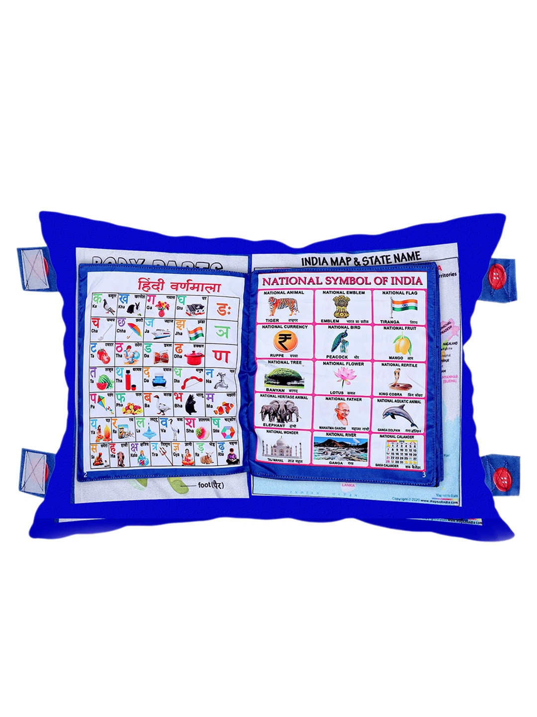 

LOREM Kids Learning Pillow, Blue