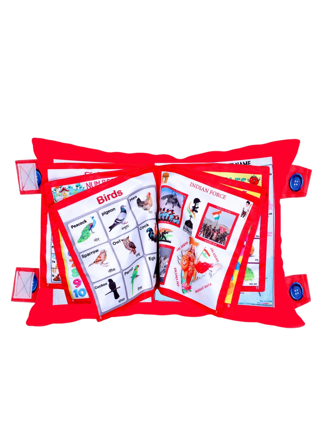 

LOREM Kids Learning Pillow, Red