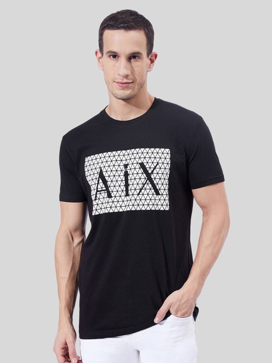 

Ben Martin Printed Round Neck Slim Fit T-shirt, Black