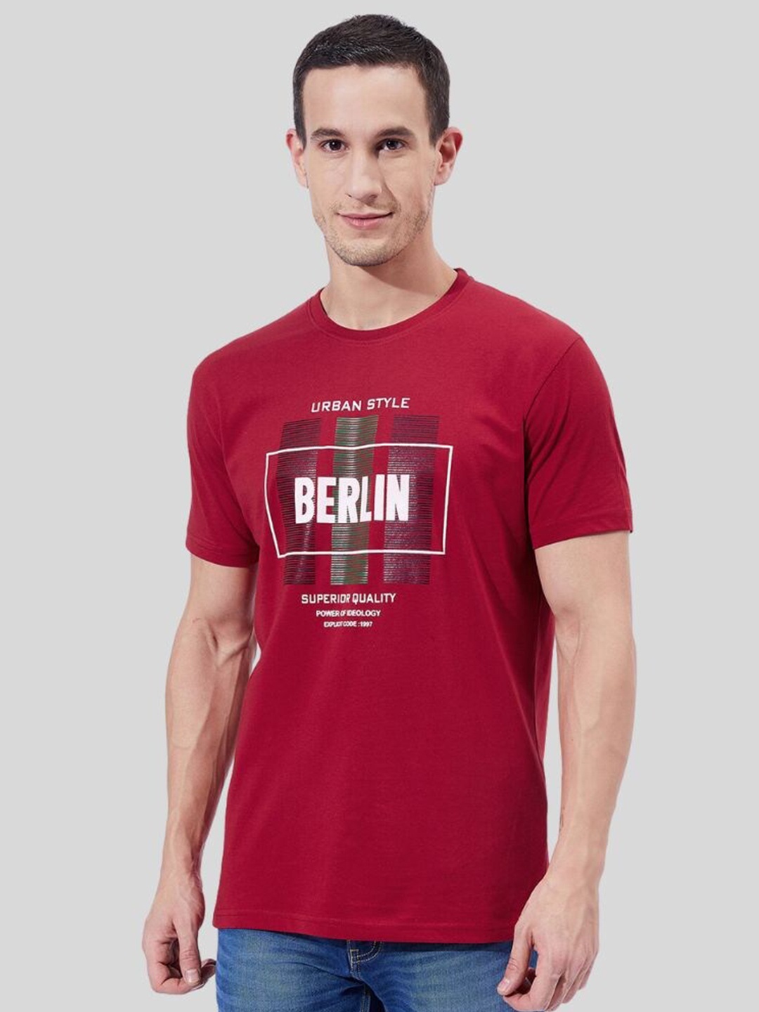 

Ben Martin Typography Printed Slim Fit T-shirt, Red