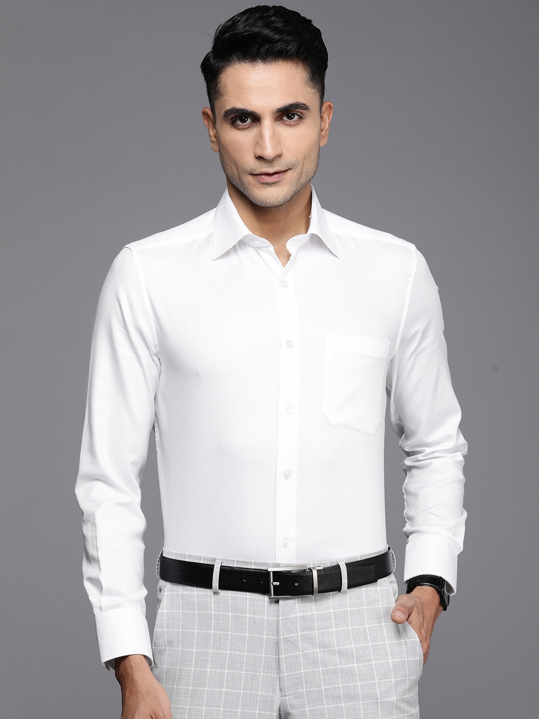 

Louis Philippe Pure Cotton Classic Fit Formal Shirt, White