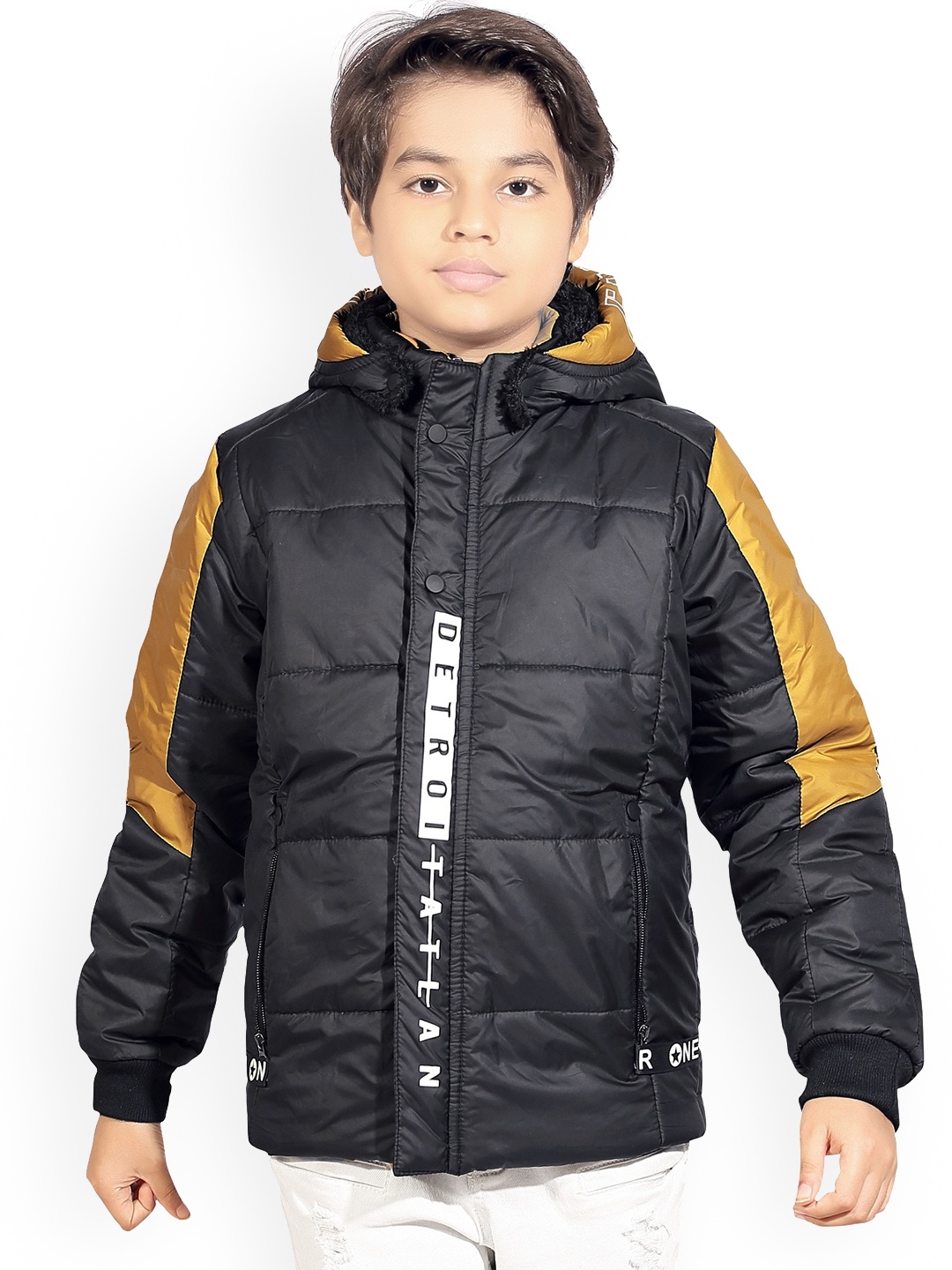 

BAESD Boys Hooded Quilted Jacket, Black