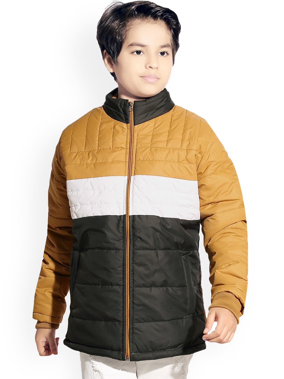 

BAESD Boys Colourblocked Longline Padded Jacket, Yellow