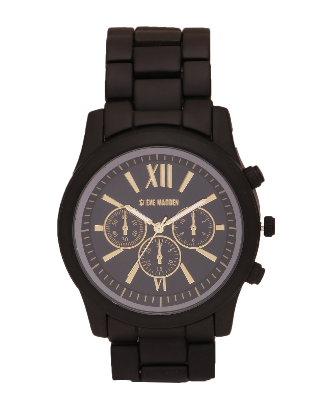 

Steve Madden Men Black Chronograph Watch SMW094BK-G
