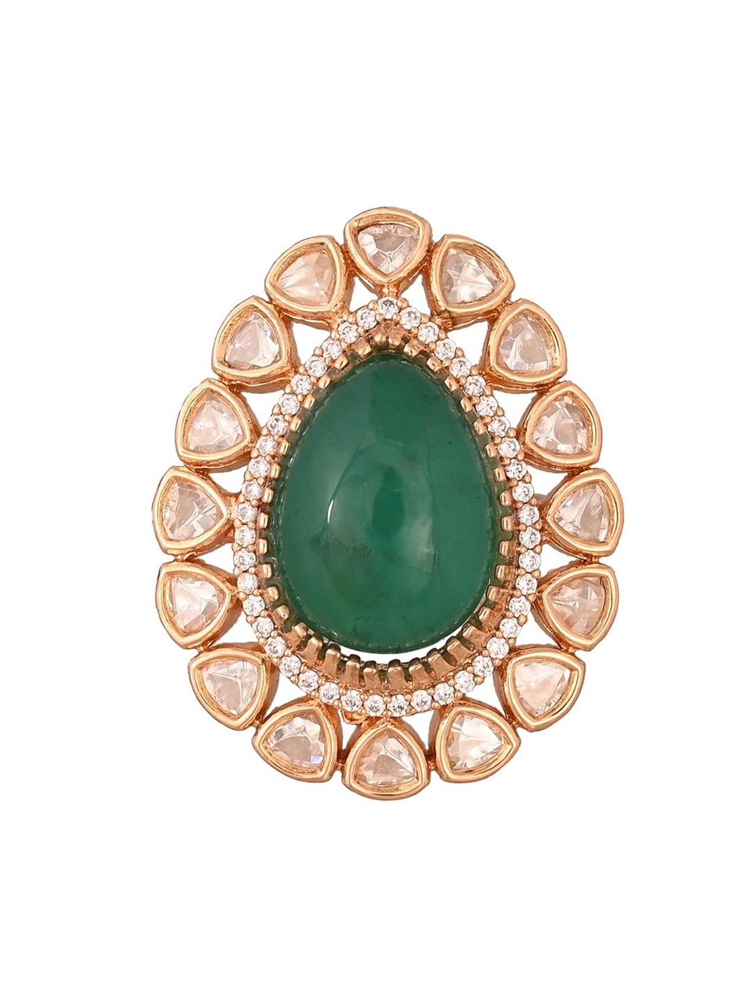 

RATNAVALI JEWELS Rose Gold-Plated Finger Ring