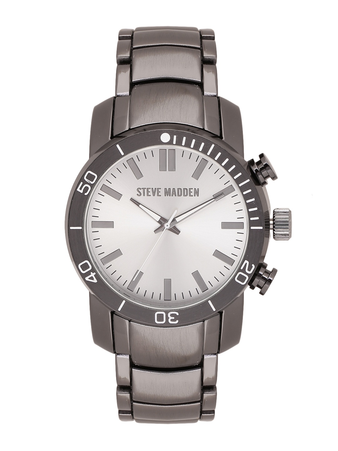 

Steve Madden Men Silver-Toned Analogue Watch SMW096GU