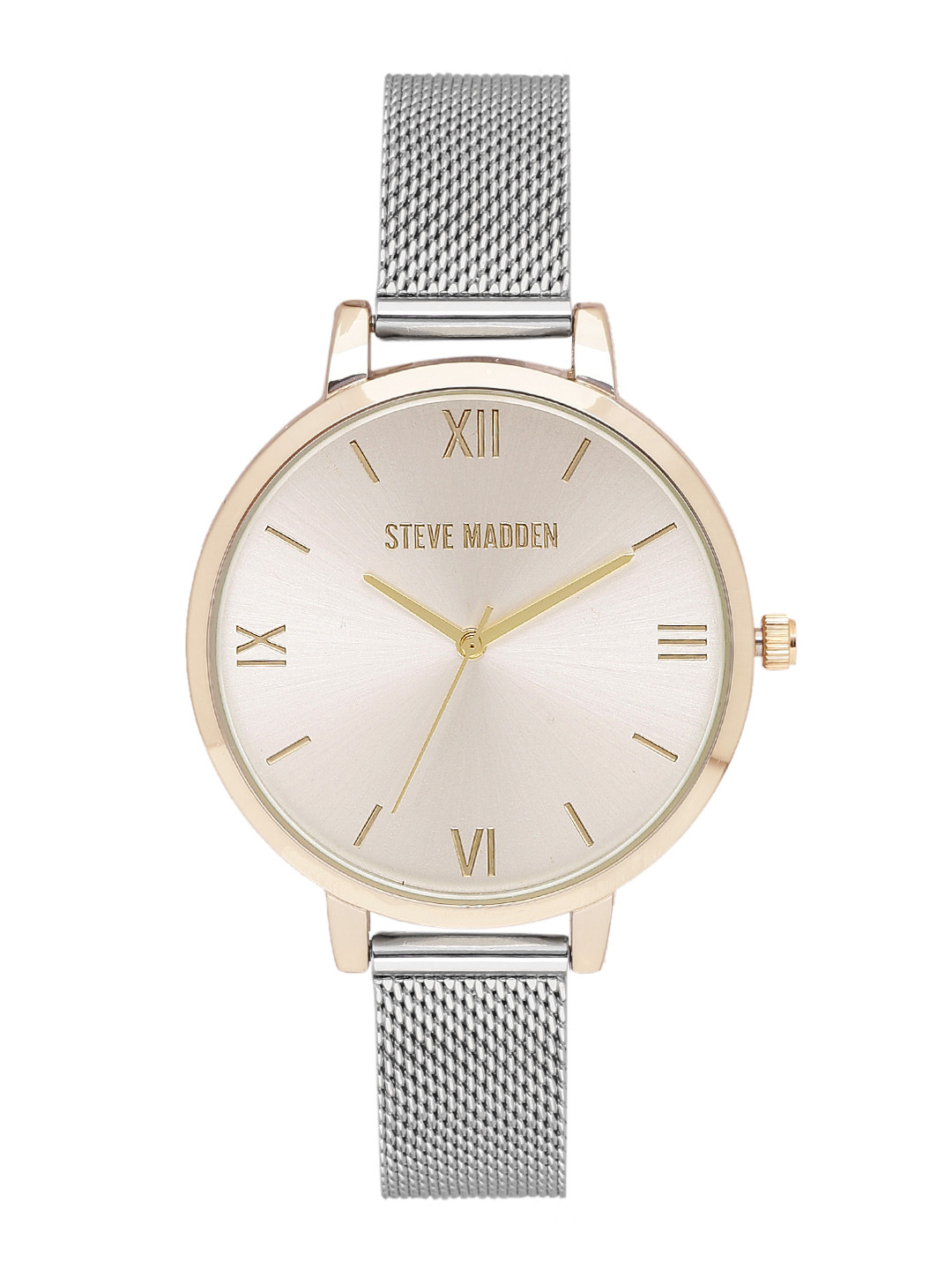 

Steve Madden Men Silver-Toned Analogue Watch SMW113TG