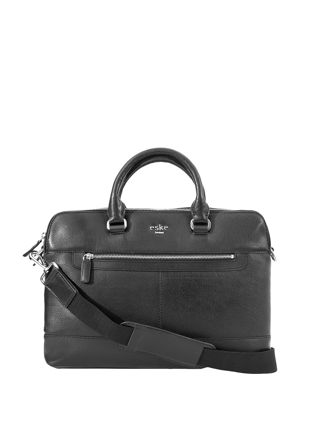 

Eske Men Textured Leather Laptop Bag - Upto 15 Inch, Black