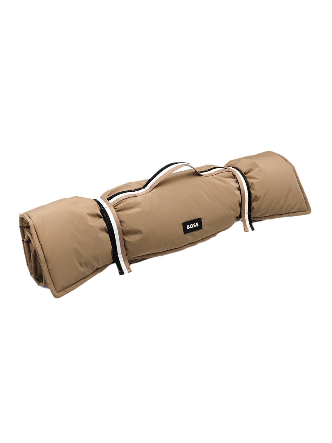 

BOSS Water-Resistant Sherpa Indoor Pet Roll up Mat, Camel brown