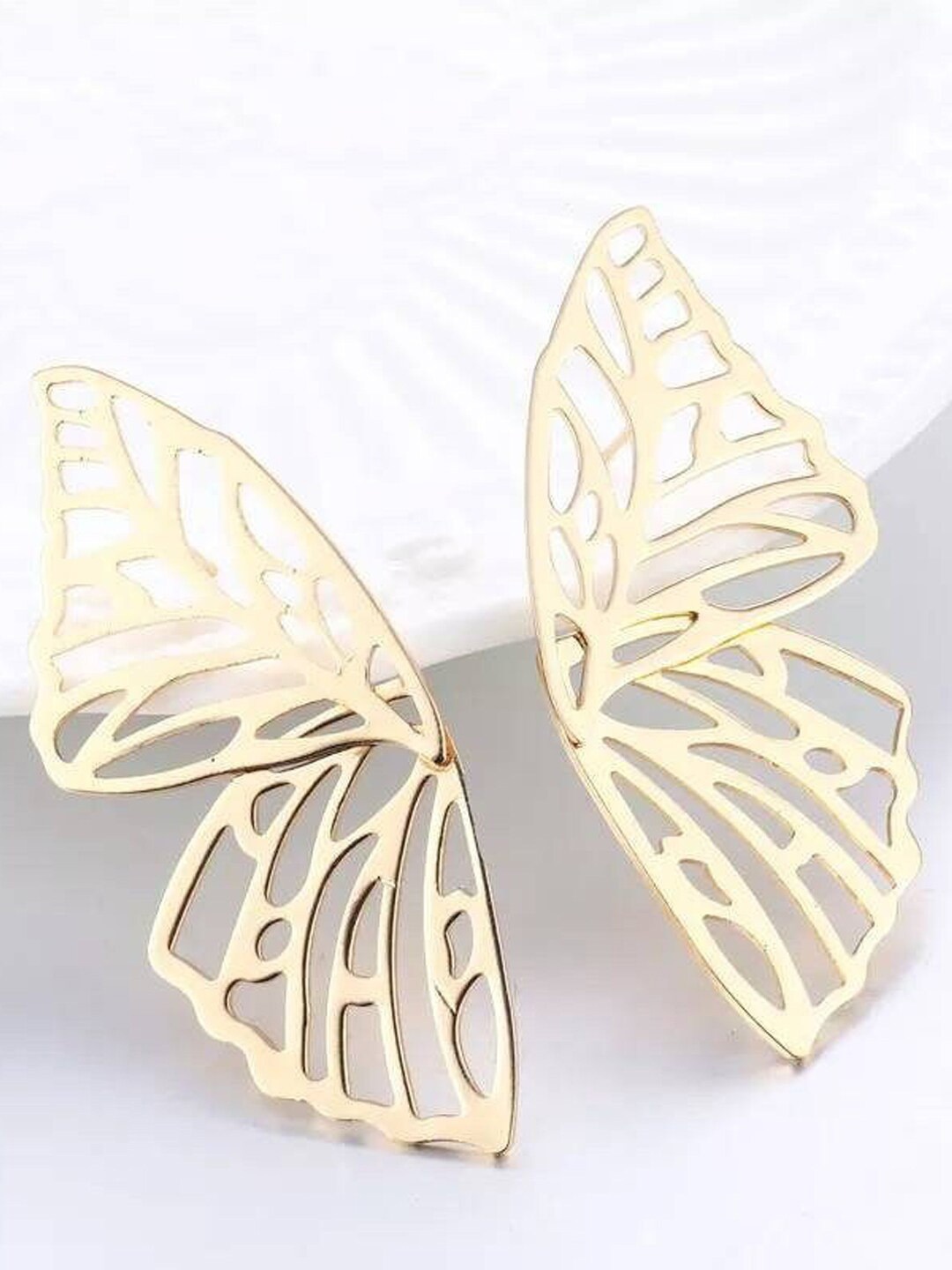 

Krelin Gold-Plated Butterfly Wing Studs Earrings