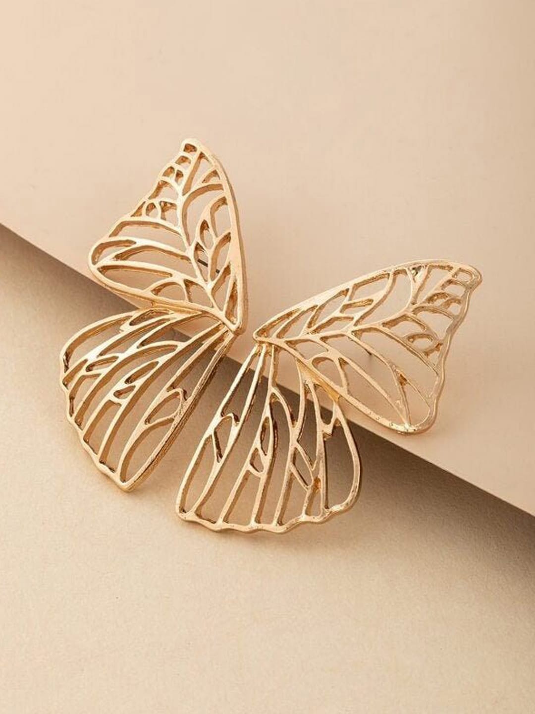 

Krelin Gold-Plated Butterfly Wing Studs Earrings