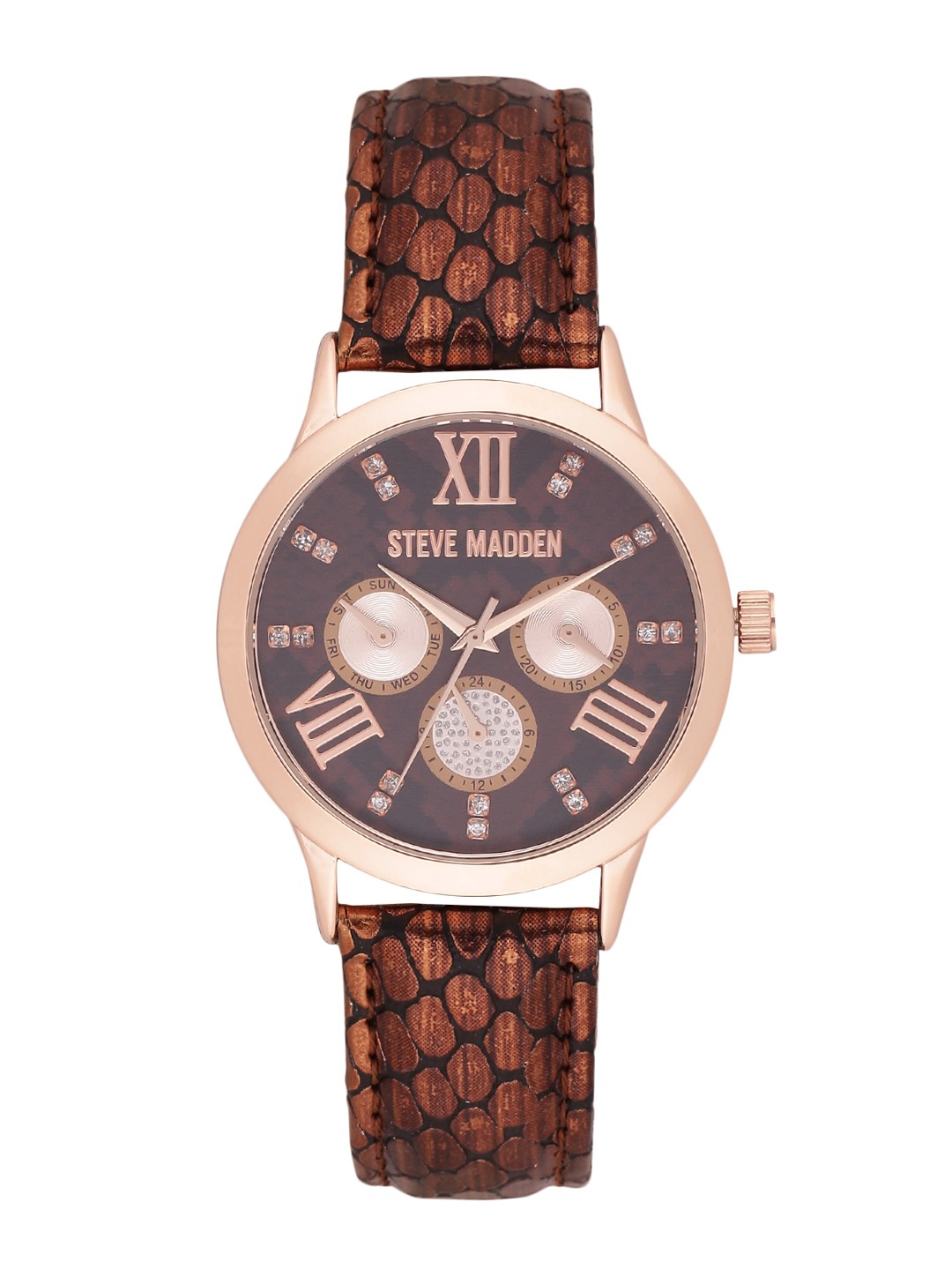 

Steve Madden Women Brown Multifunction Analogue Watch SMW148Q