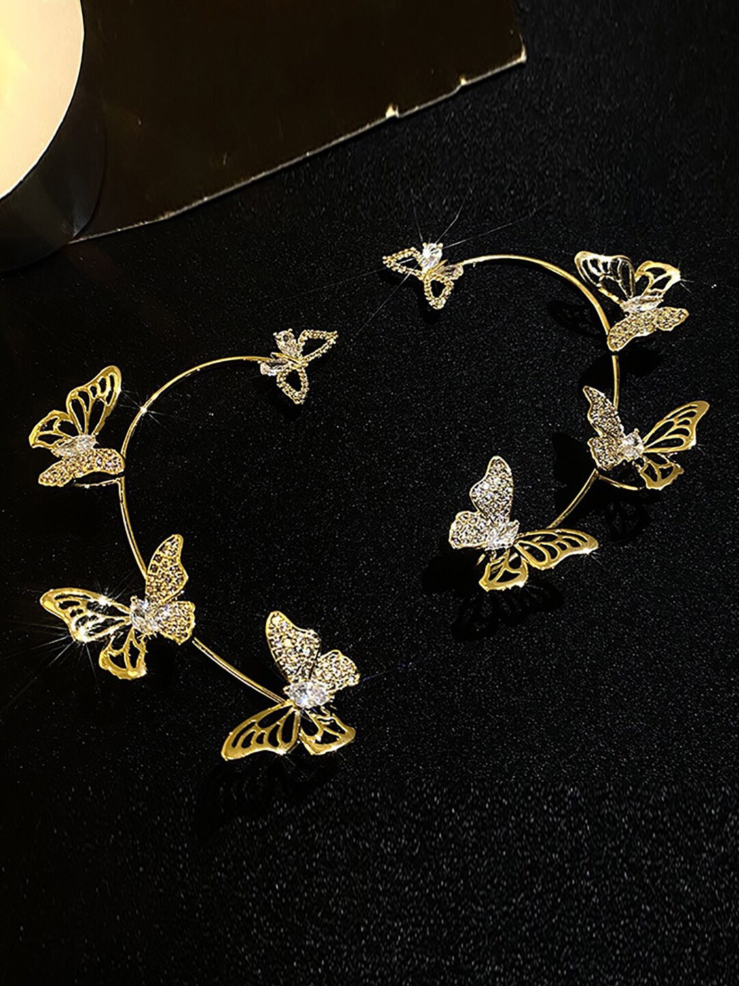 

VAGHBHATT Gold-Plated Contemporary Ear Cuffs