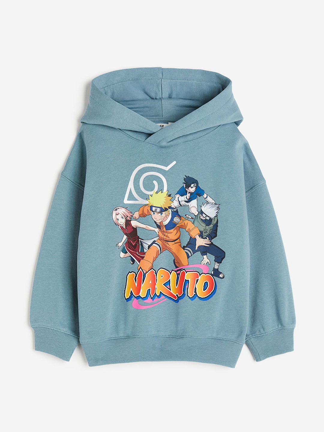 

H&M Boys Oversized Printed Motif Hoodie, Turquoise blue