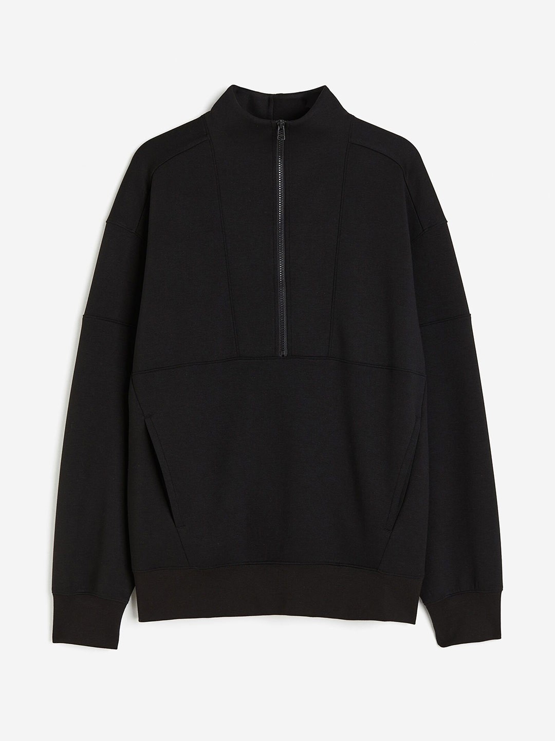 

H&M Men Drymove Half Zip Sweatshirt, Black