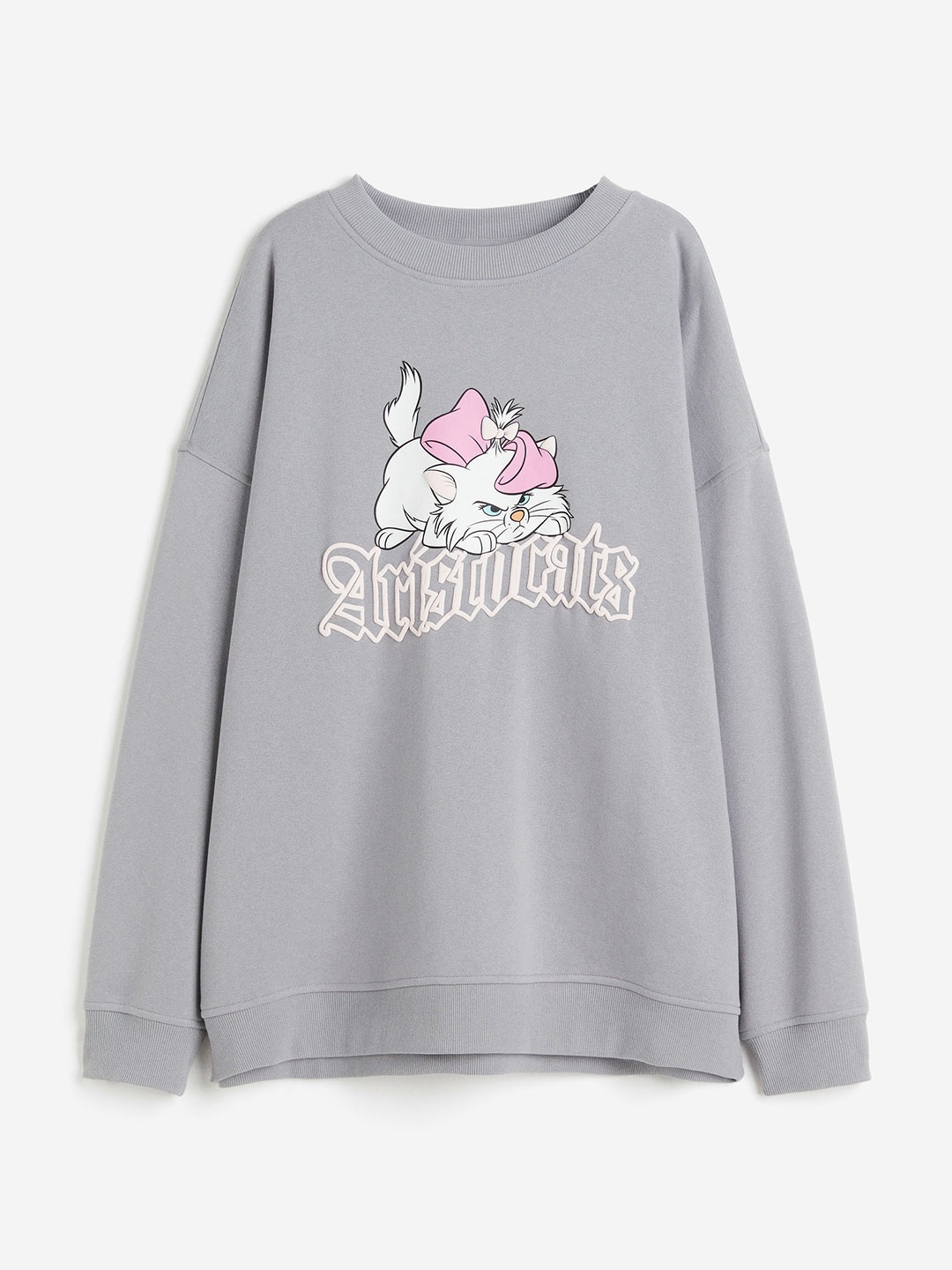 

H&M Oversized Printed Sweatshirt, Grey