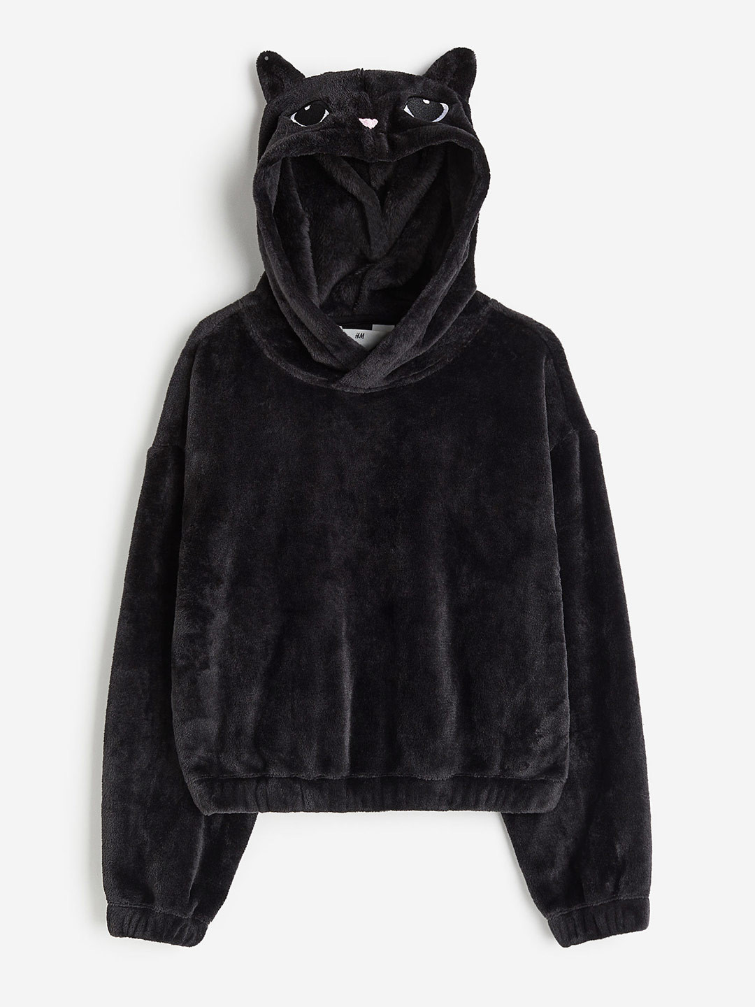 

H&M Girls Appliqud Hoodie, Black
