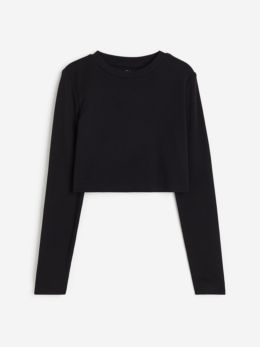 

H&M Girls Long-Sleeved Jersey Top, Black