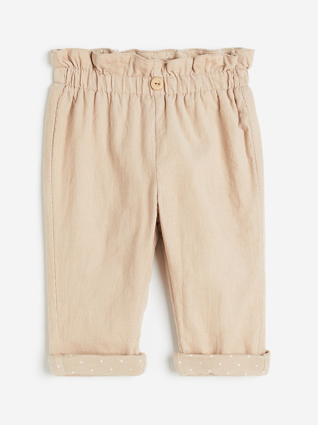 

H&M Boys Lined Corduroy Trousers, Beige