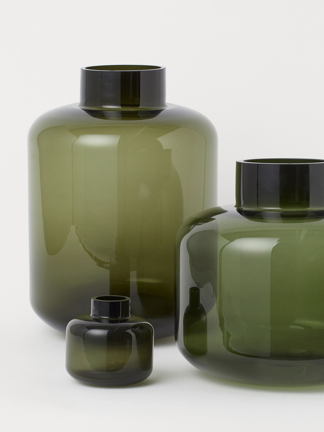 

H&M Green Large Glass Vase