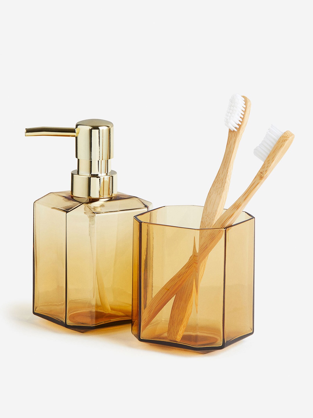 

H&M Yellow Glass Toothbrush Mug