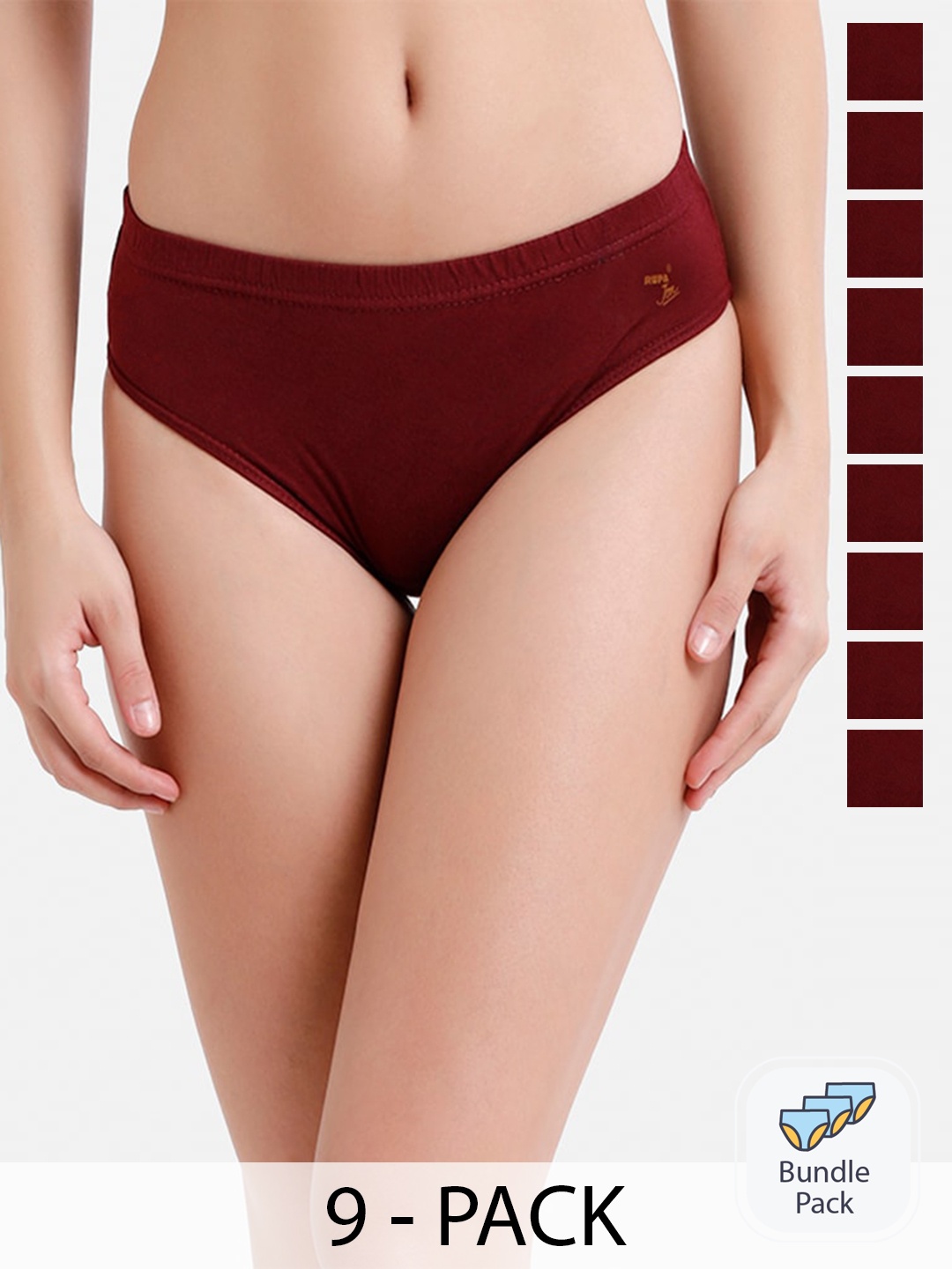 

Rupa Jon Pack Of 9 Assorted Cotton Hipster Briefs