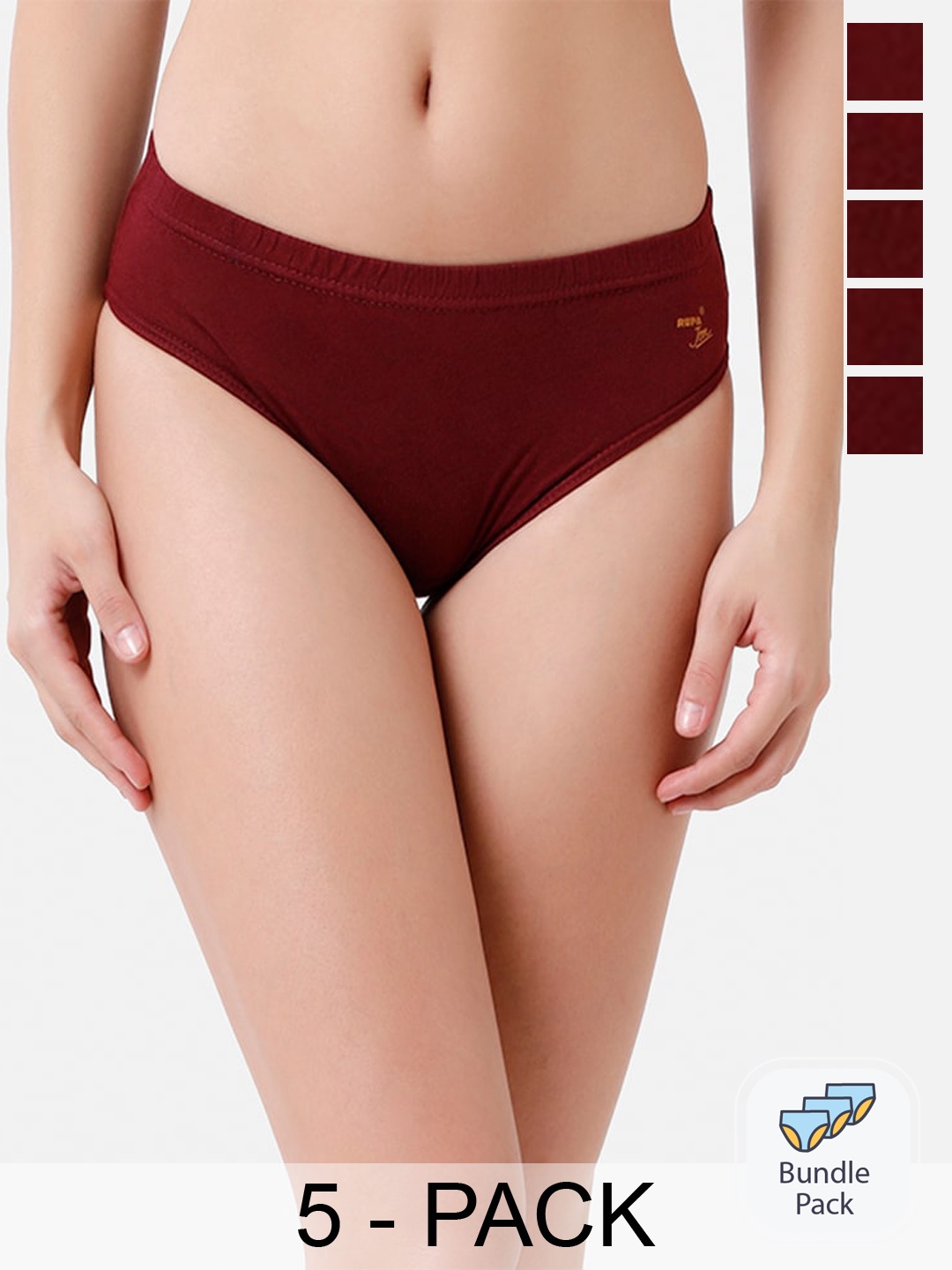 

Rupa Jon Pack Of 5 Assorted Cotton Hipster Briefs