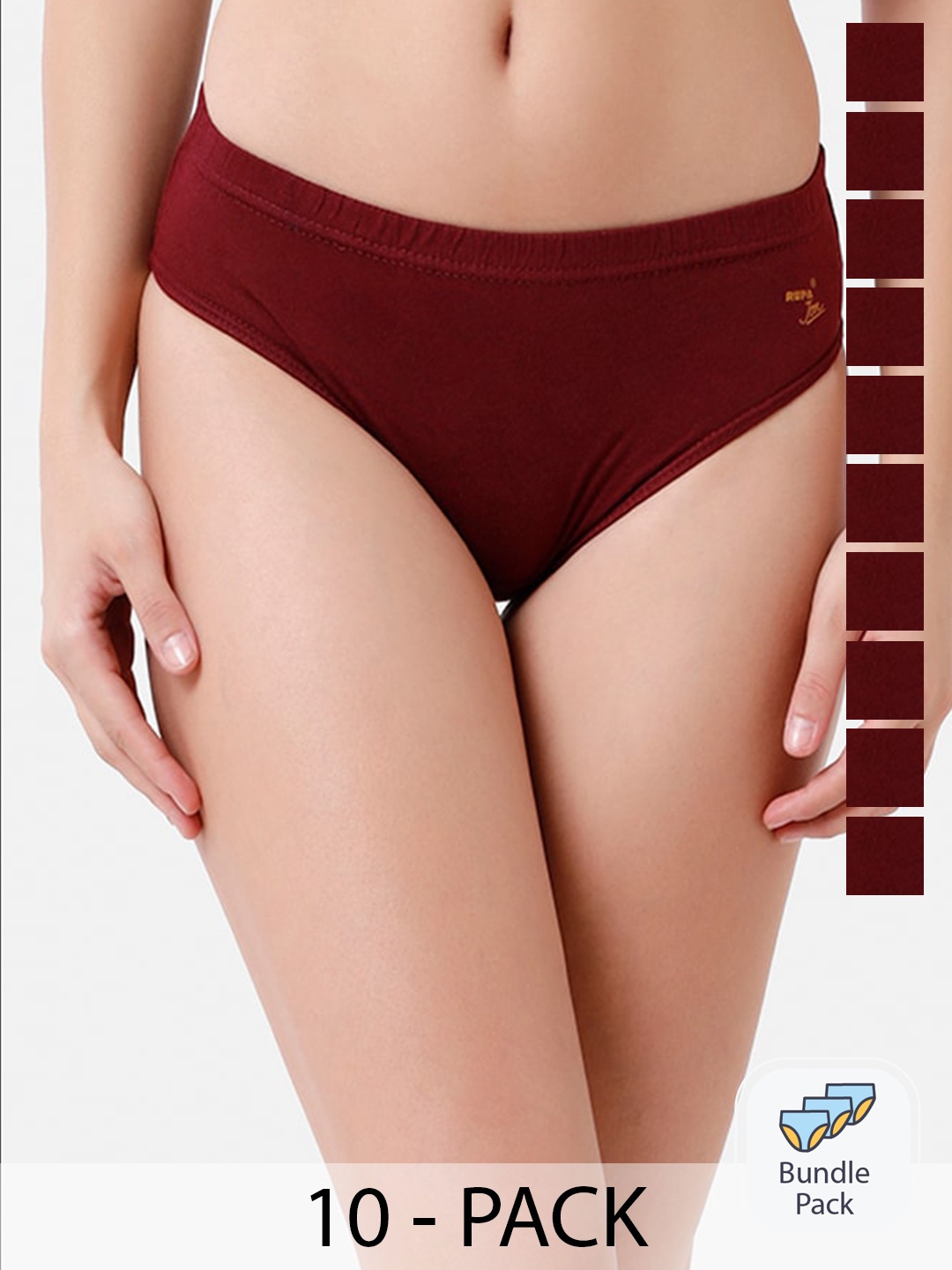 

Rupa Jon Pack Of 10 Assorted Cotton Hipster Briefs