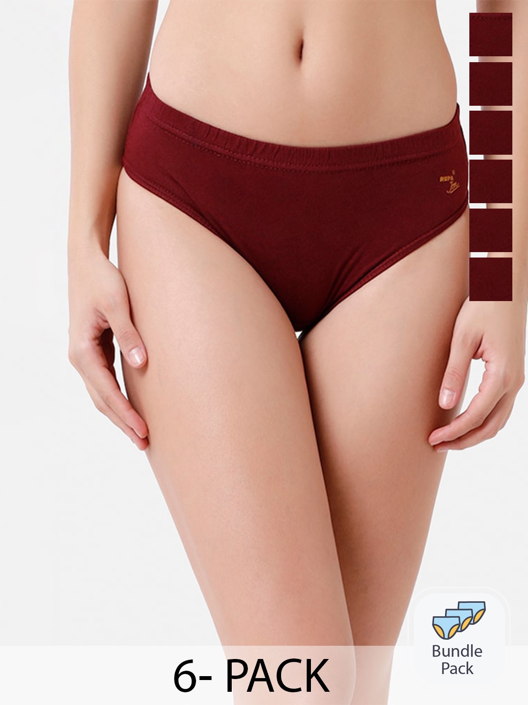 

Rupa Jon Pack Of 6 Assorted Cotton Hipster Briefs