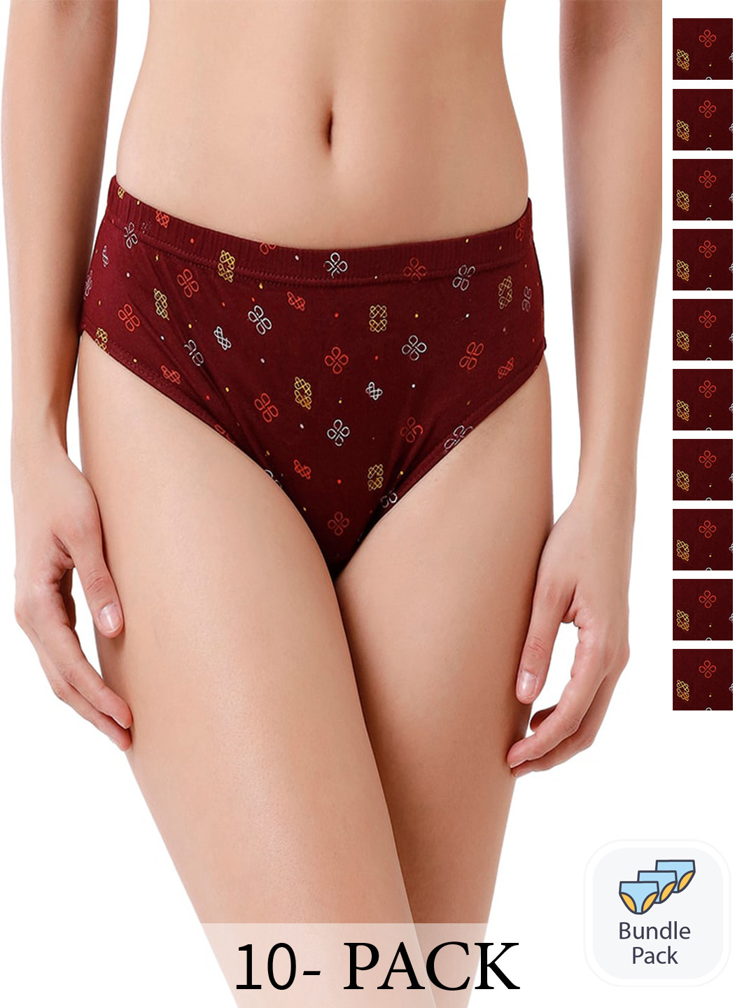 

Rupa Jon Pack Of 10 Assorted Cotton Hipster Briefs