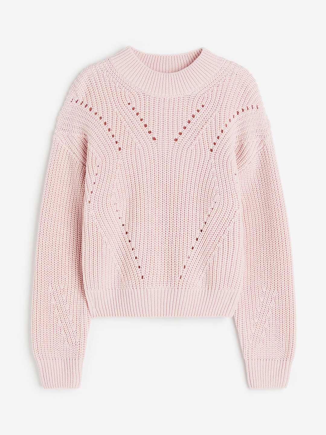 

H&M Girls Cotton-Blend Jumper, Pink