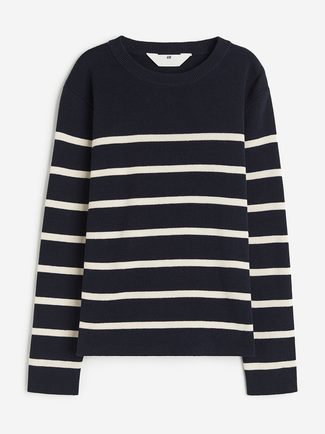 

H&M Boys Fine-Knit Cotton Jumper, Navy blue