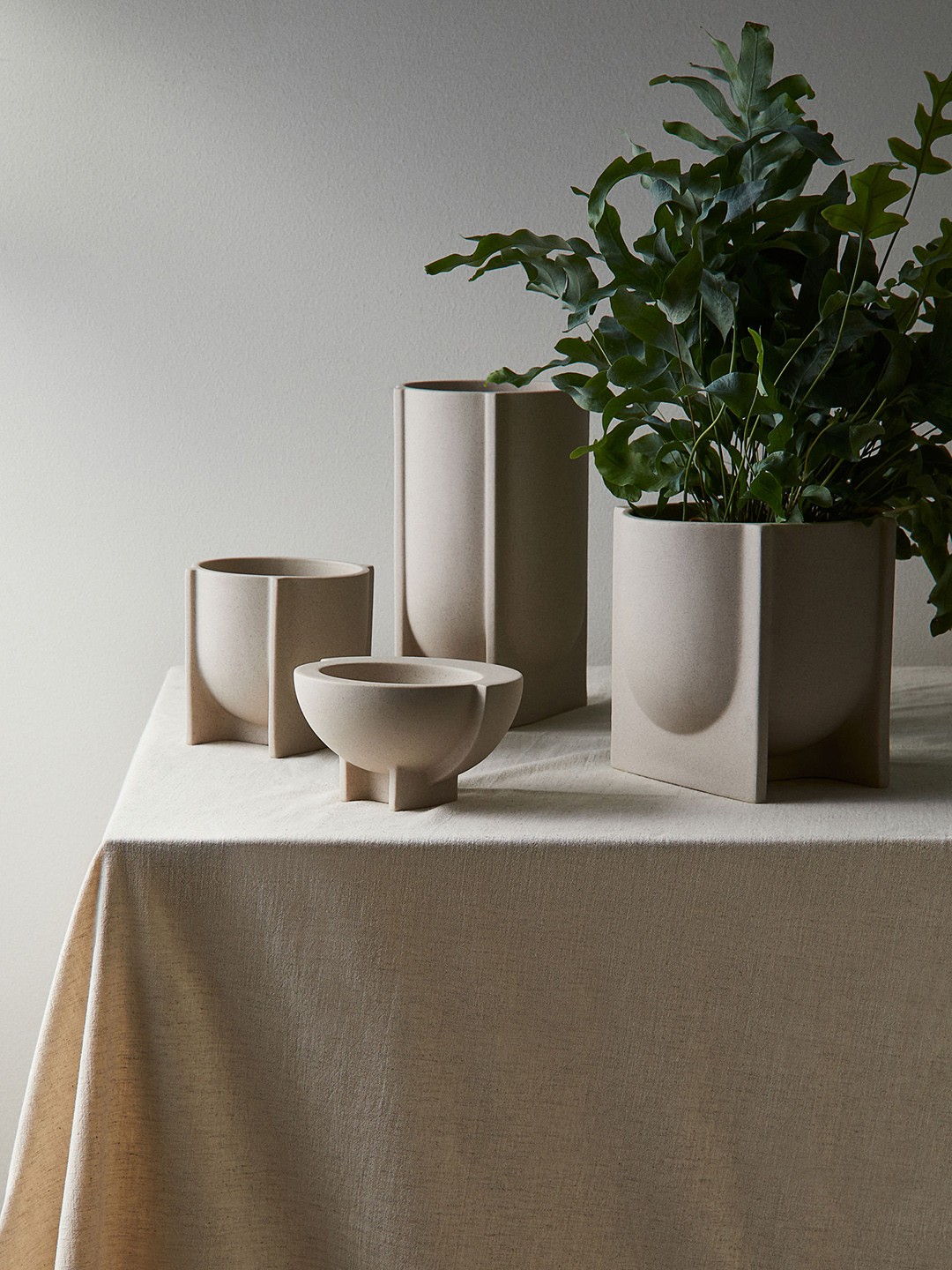 

H&M Beige Stoneware Plant Pot