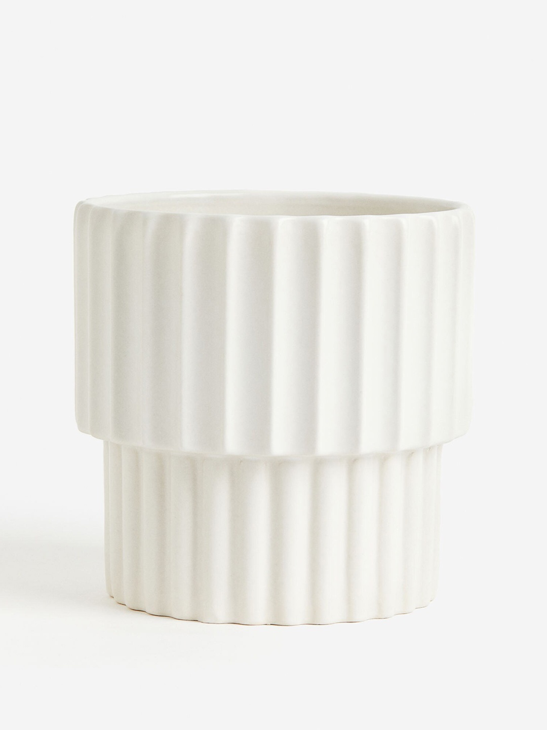 

H&M White Stoneware Plant Pot
