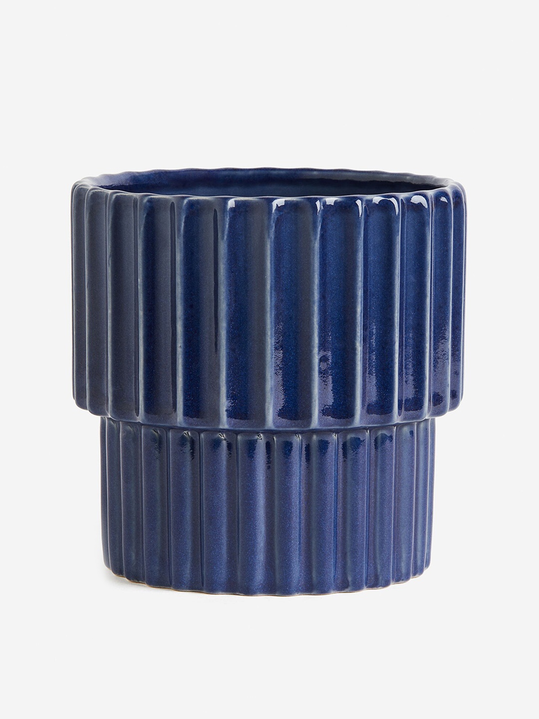 

H&M Blue Stoneware Plant Pot, Turquoise blue