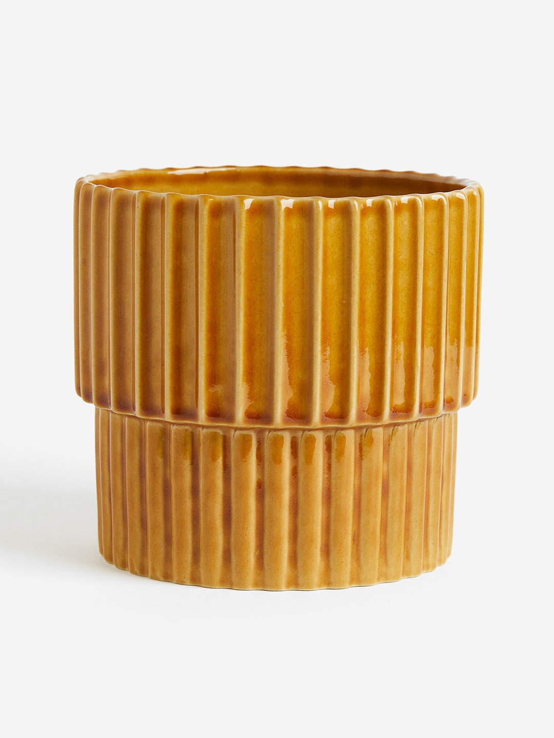 

H&M Yellow Stoneware Plant Pot