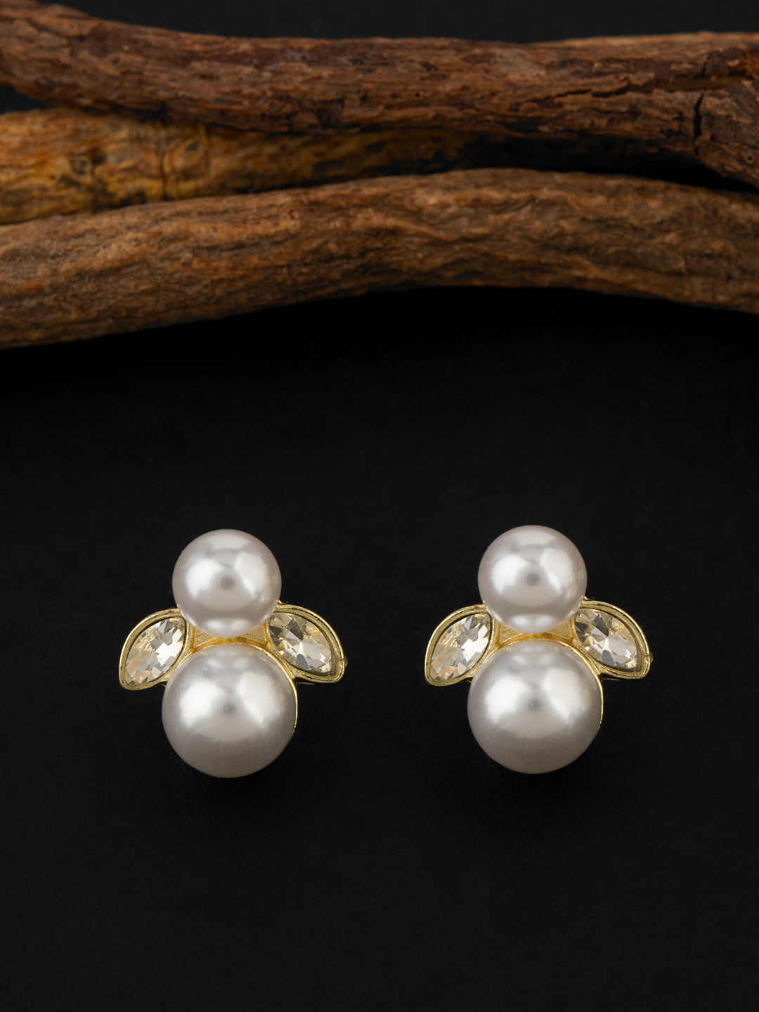 

E2O Gold-Plated Contemporary Studs Earrings