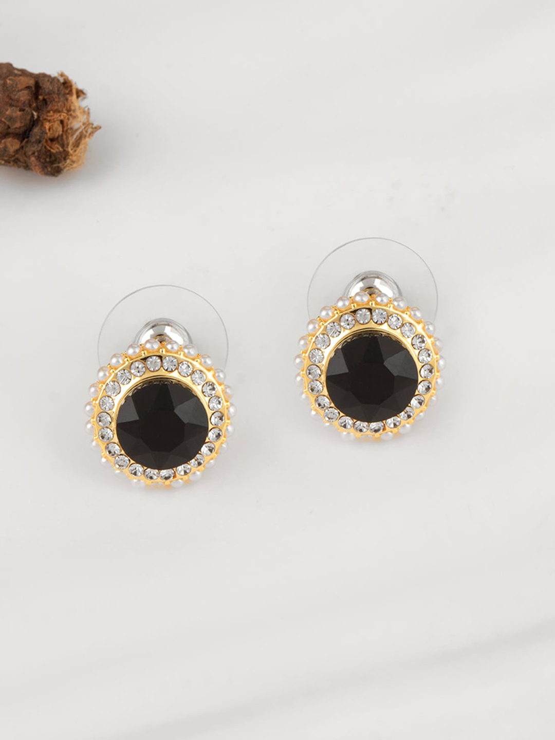 

E2O Gold-Plated Contemporary Studs Earrings